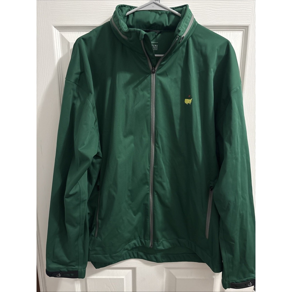 2026 Masters Green Zip Jacket/Rain Coat/Windbreaker (Special Hood Large HTF NWOT